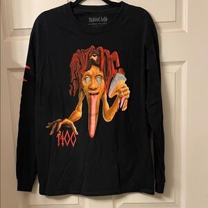 Trippie Red - Black Graphic Long Sleeve Shirt